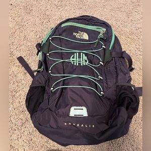 The North Face Borealis Black w Aqua Accent Backpack, Pre-owned